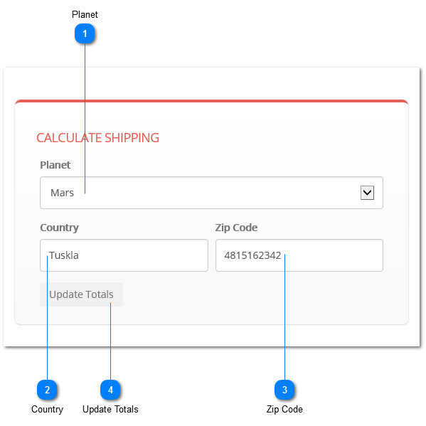 Shipping calculation