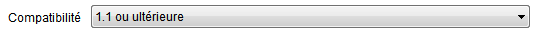1. Liste déroulante de compatibilité