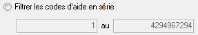 2. Filtrer les codes d'aide en série 