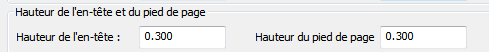 6. Hauteur de l'en-tête et du pied de page