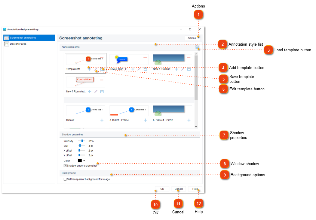 Annotation templates