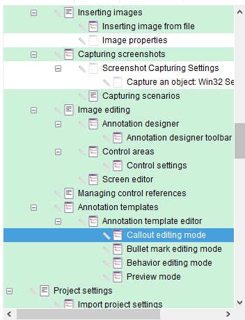 4. Project tree