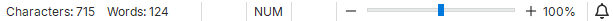 7. Status bar
