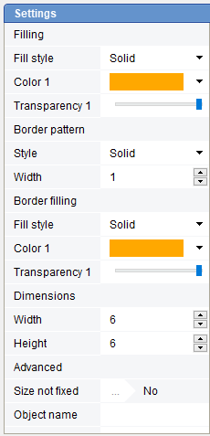 5. Shape settings