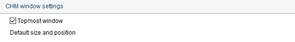 10. CHM window settings