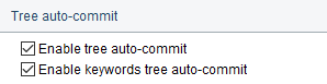 1. Auto-commit settings