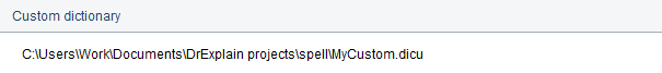 5. Custom dictionary path