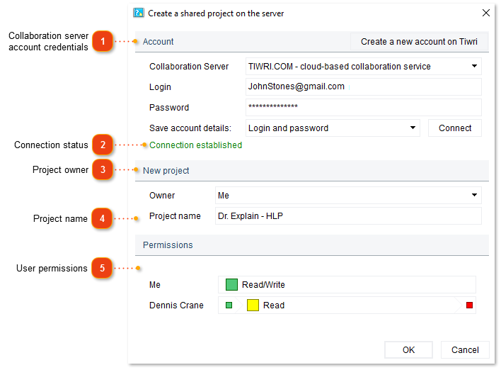 Creating a shared project