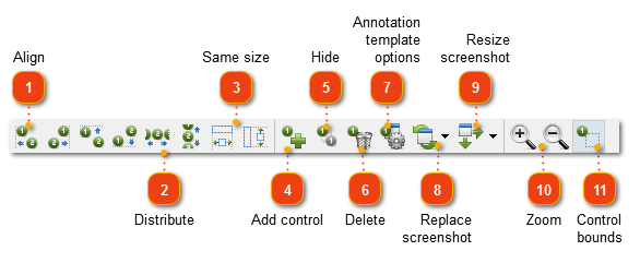 Annotation designer toolbar