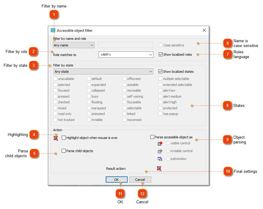 Editing Accessible objects filters