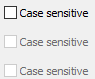 7. Case sensitive comparison