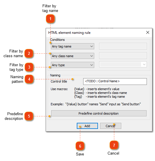 Editing HTML element naming rule