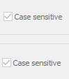 7. Case sensitive comparison