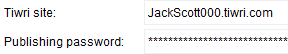 7. Tiwri site credentials
