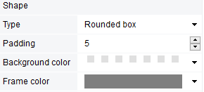 10. Label shape settings