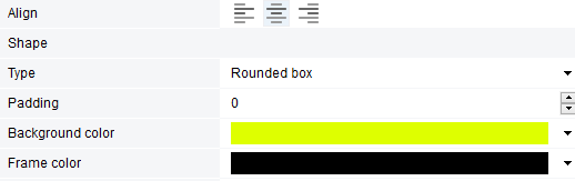 9. Label shape settings