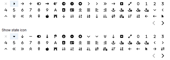 6. Icons for collapsed and expanded state