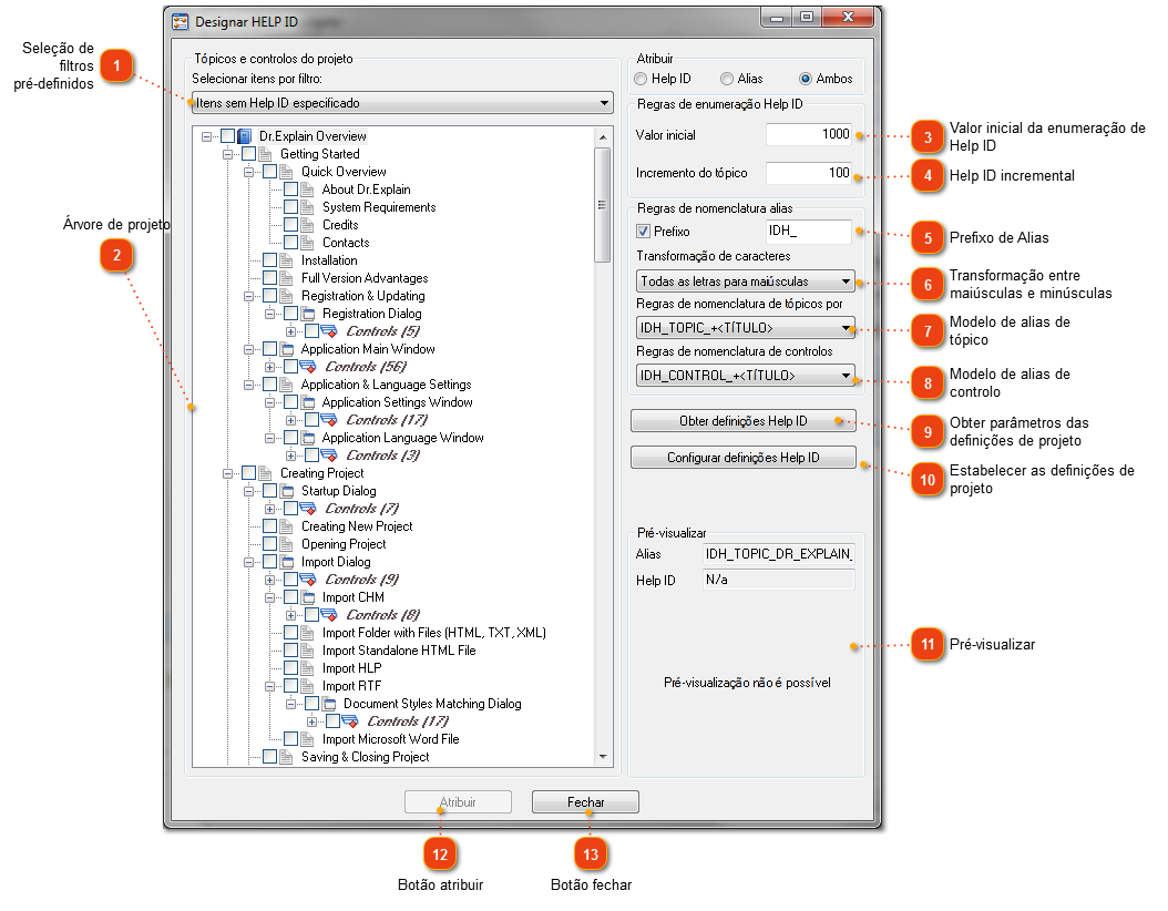 Ferramenta de Atribuição de Help ID
