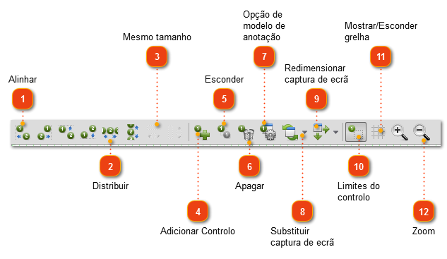 Barra de Ferramentas do Designer de Anotações