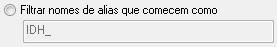 1. Filtrar nomes de alias que começam com