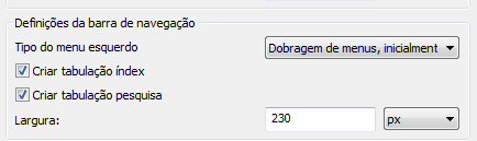 6. Definições da barra de navegação