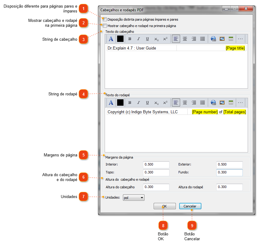 PDF Cabeçalhos e Rodapés