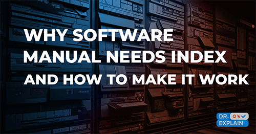 Why software documentation needs index and how to make it work efficiently
