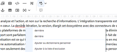 Correcteur d'orthographe équipé de dictionnaires universels Correcteur d'orthographe équipé de dictionnaires universels