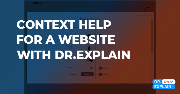 How to make a context help for a website or a web application with Dr.Explain