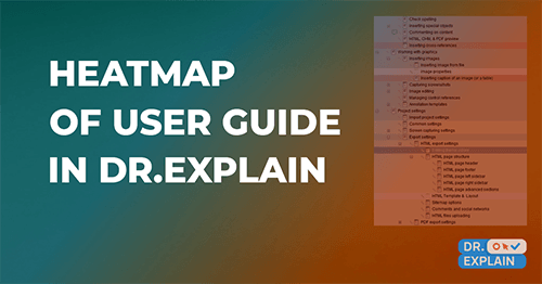 Heatmap of user guide project in Dr.Explain