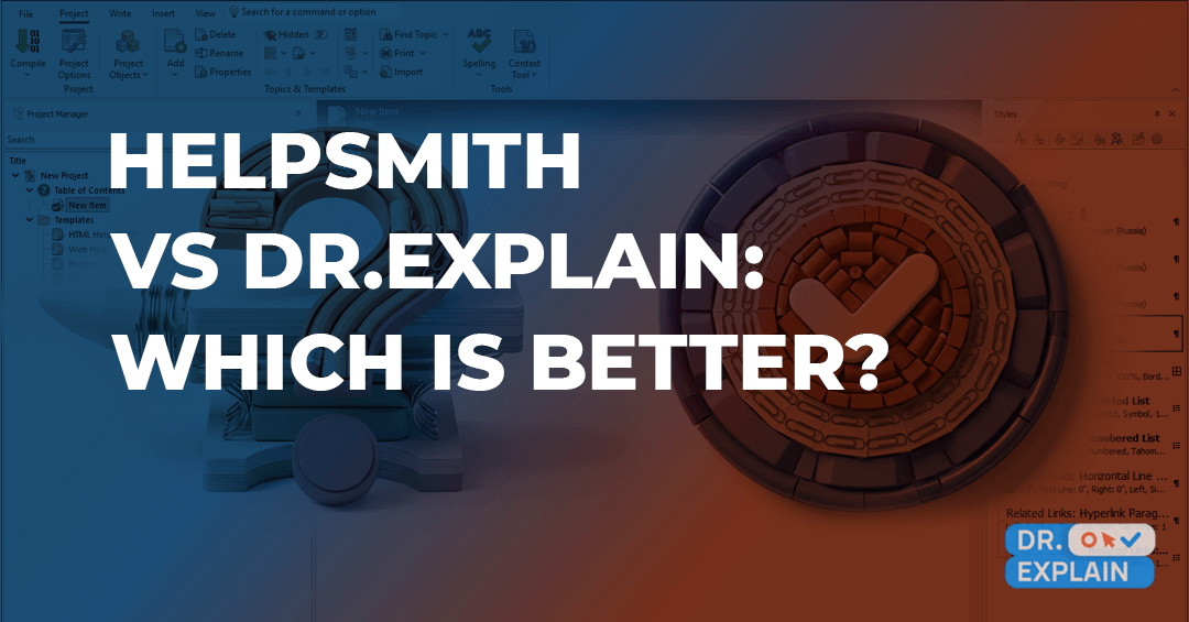 HelpSmith vs Dr.Explain 2026: which HAT is better for your user documentation?