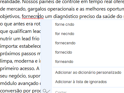 Verificação ortográfica