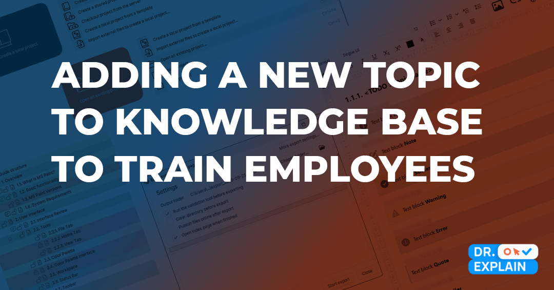 Adding a New Topic to Internal Automation System Documentation: A Focus on Employee Training