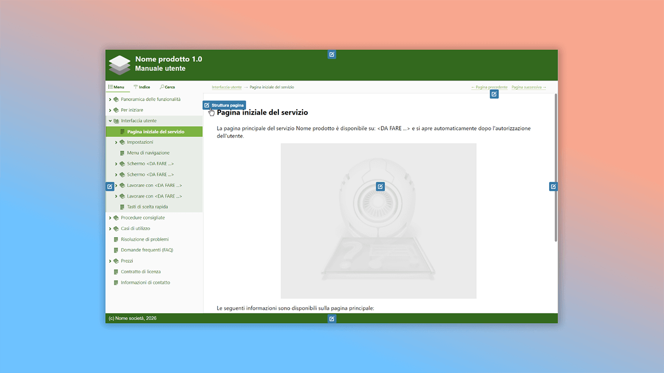 come personalizzare una guida utente online in uno strumento di help authoring