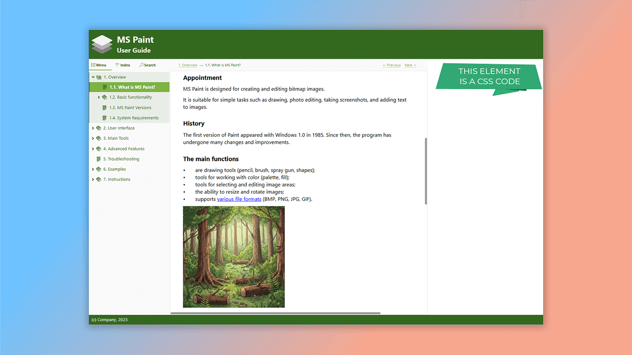 how to сustomize online manual and help file