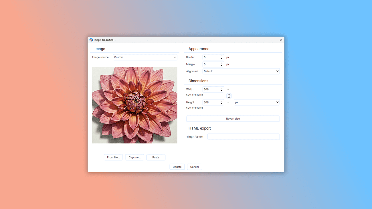 user guide screenshots editing