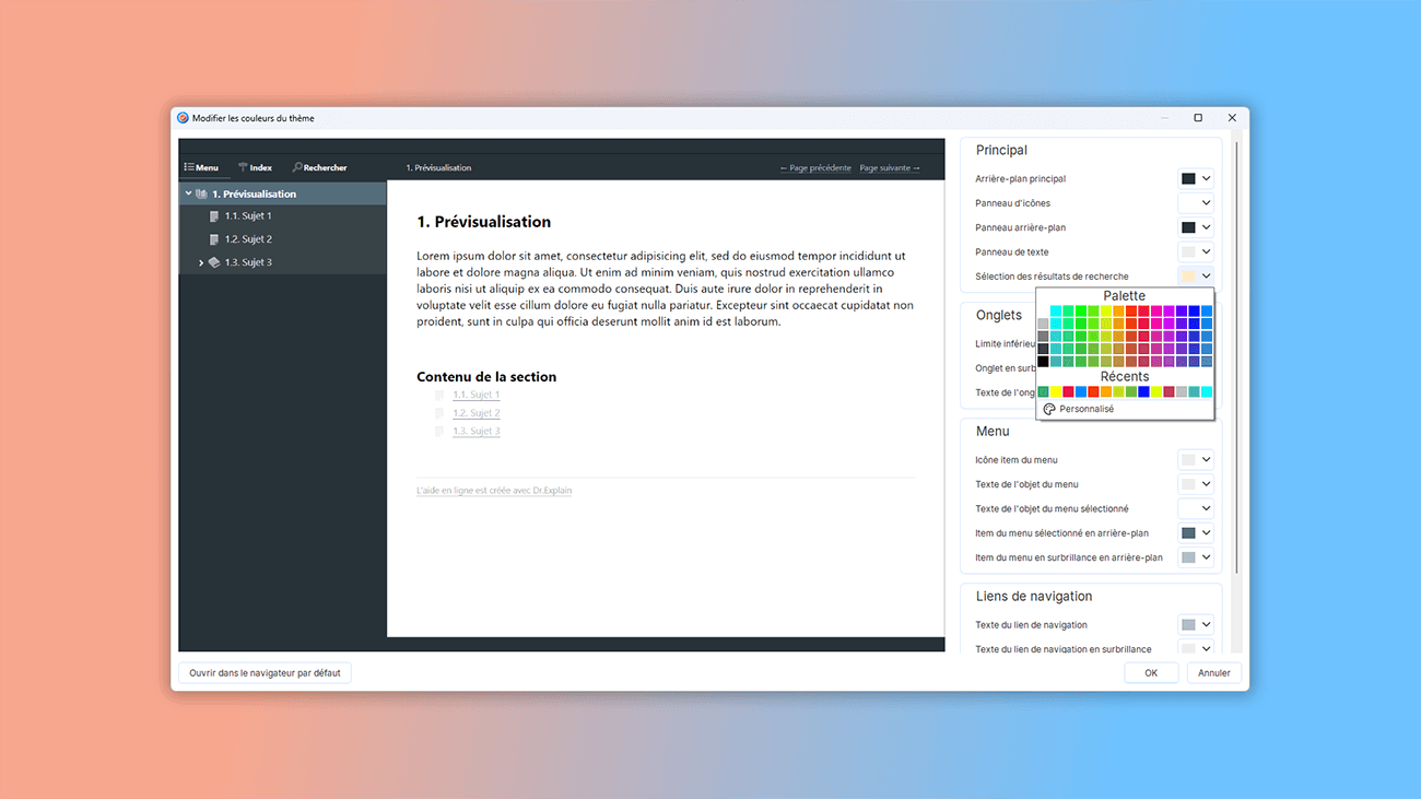 exporter la documentation utilisateur vers différents formats
