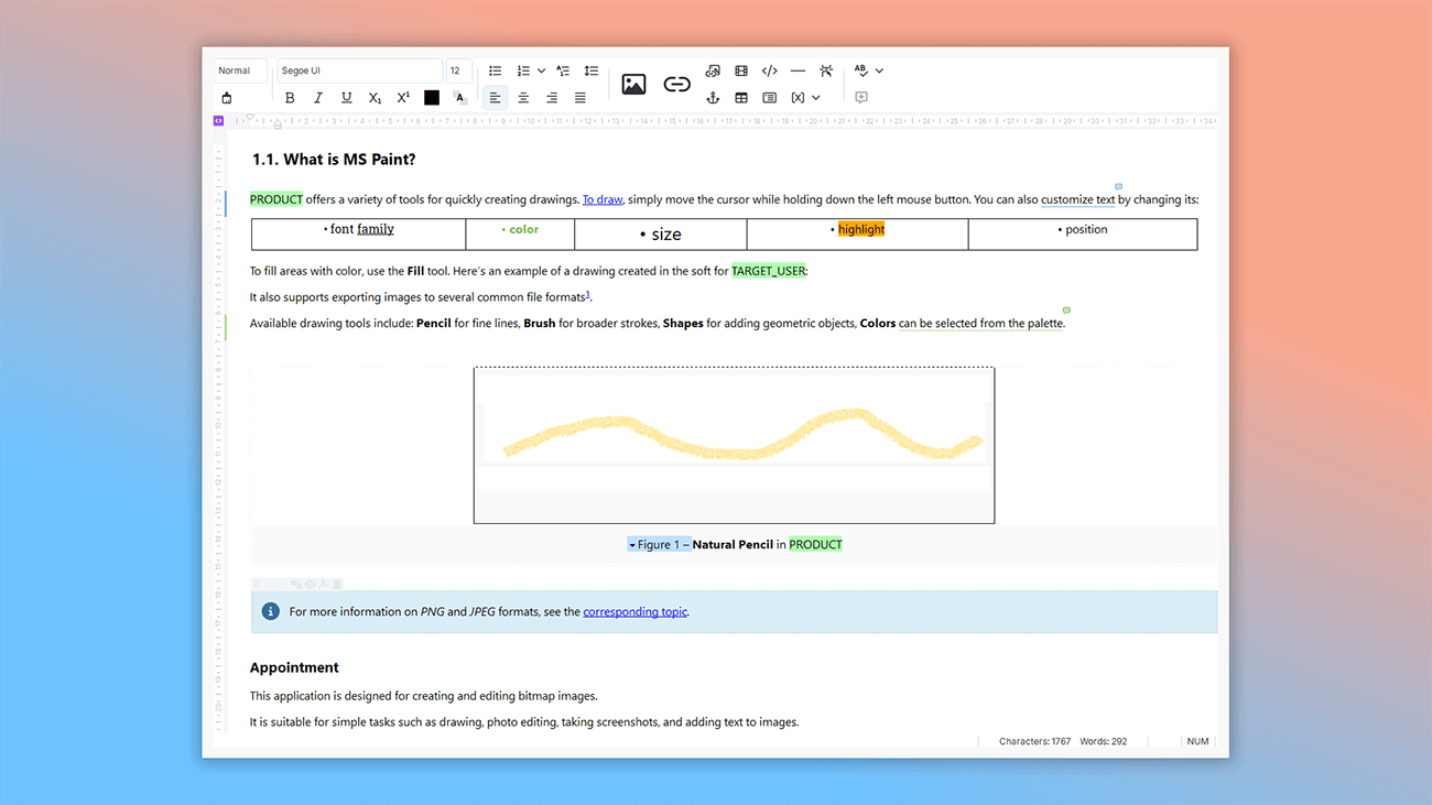 managing content in help authoring tool
