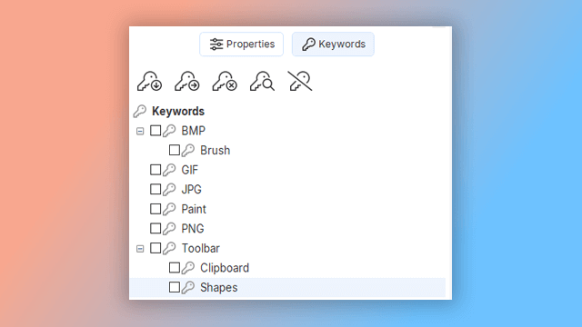 the keyword index in help authoring tool