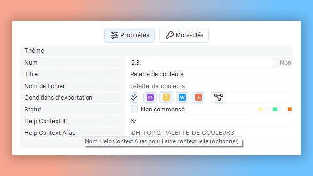comment prendre en charge les identifiants d'aide contextuelle