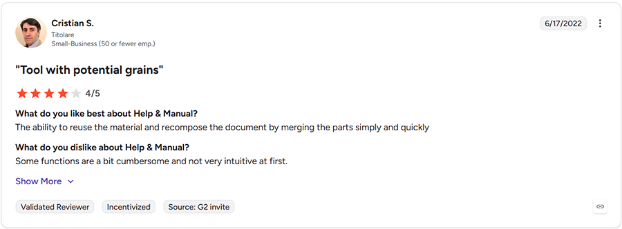 Help+Manual second review