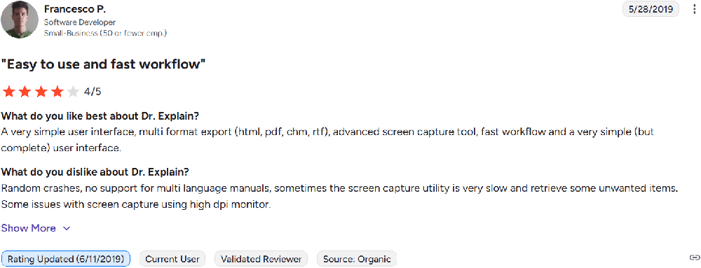 Dr.Explain customer review
