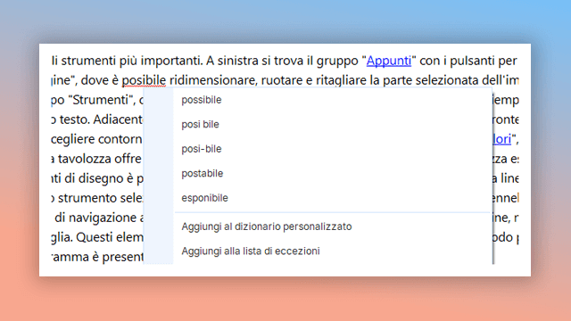 controllo ortografico con dizionari specifici per lingua nell'aiuto per lo strumento di authoring