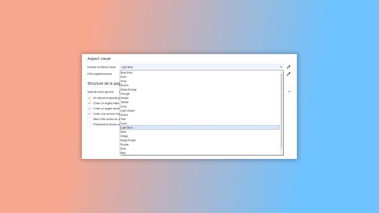 utilisation des thèmes dans l'outil de création d'aide