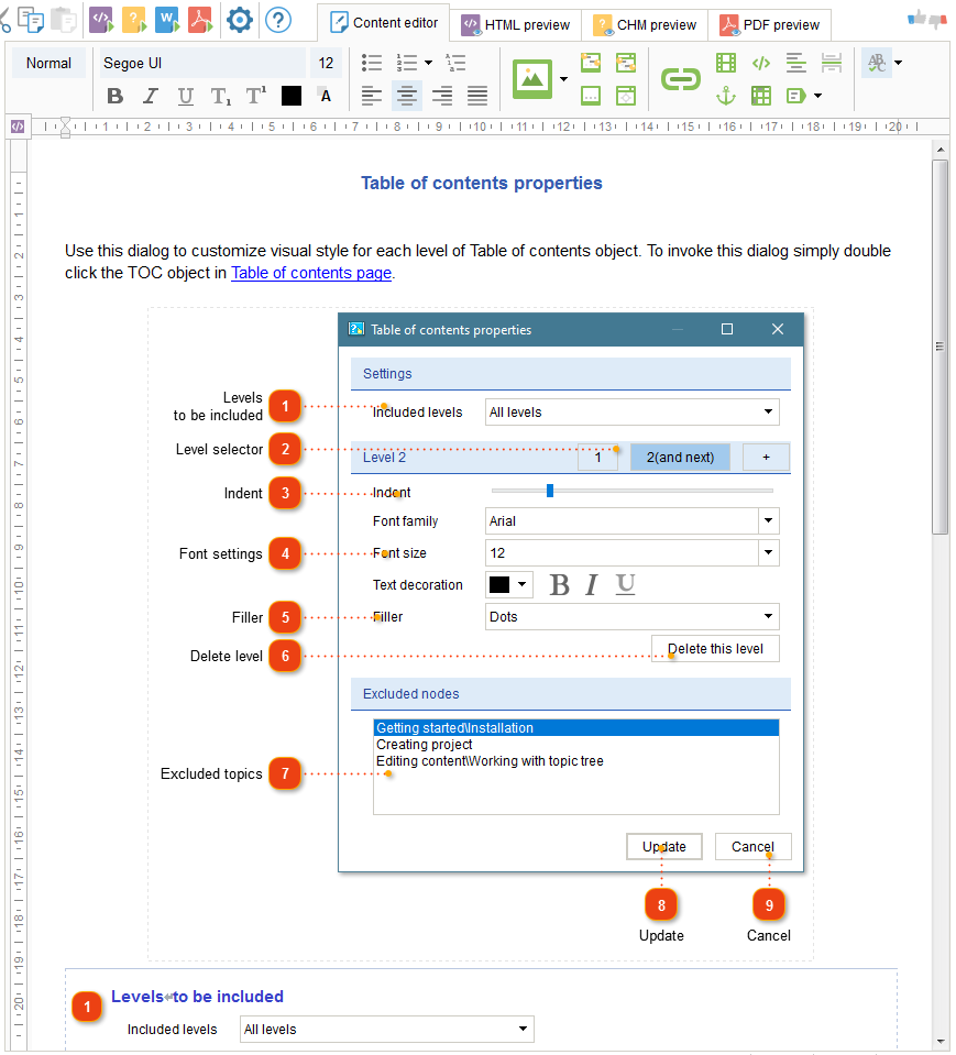 Annotating UI Screenshots in the User Guide