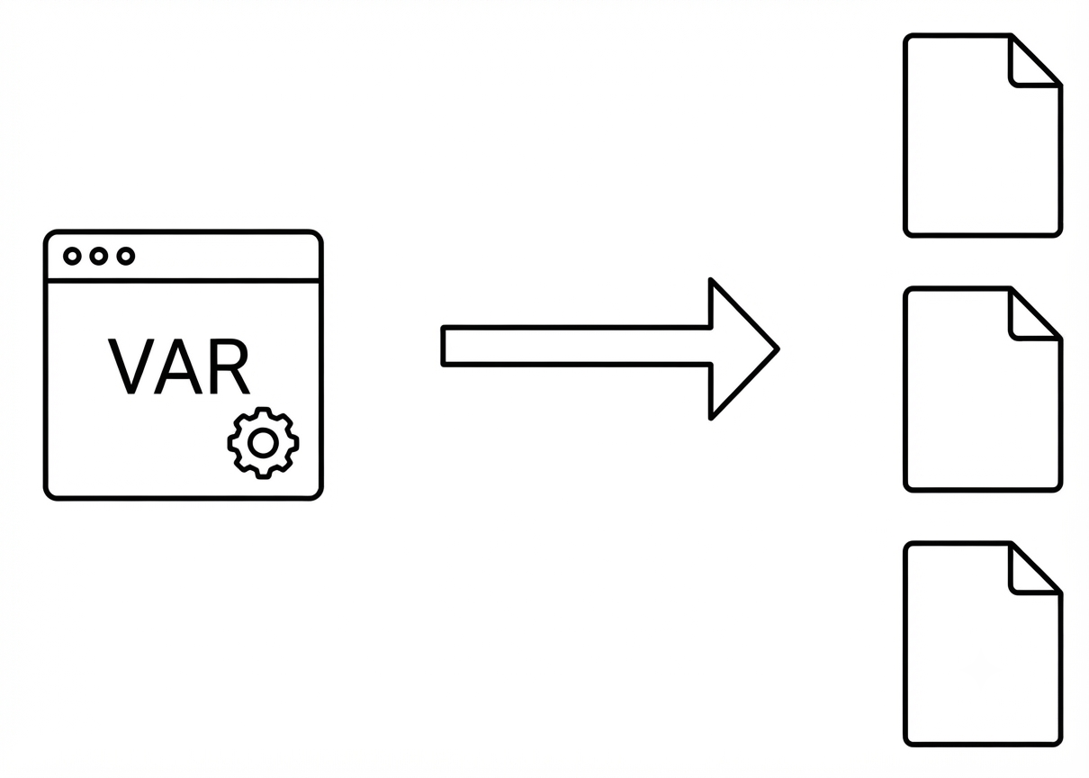 Variables / reuse