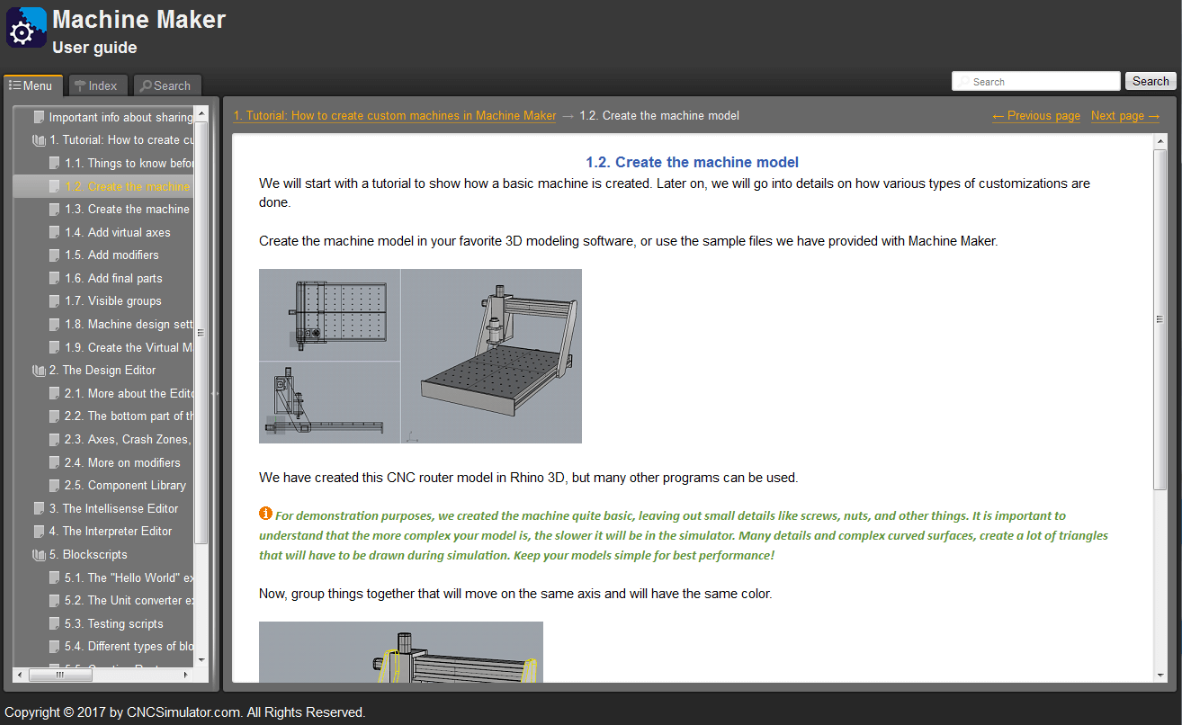 writing user manual for machinery