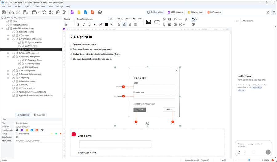 Annotated screenshot in Dr.Explain