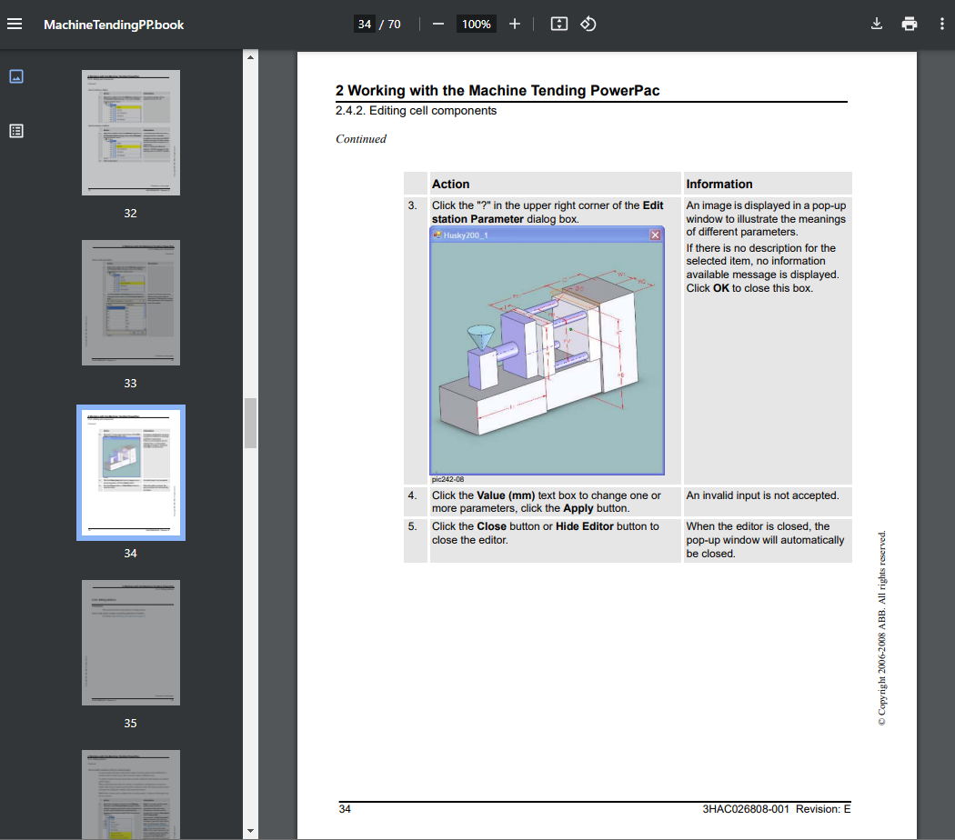 user documentation for industrial equipment