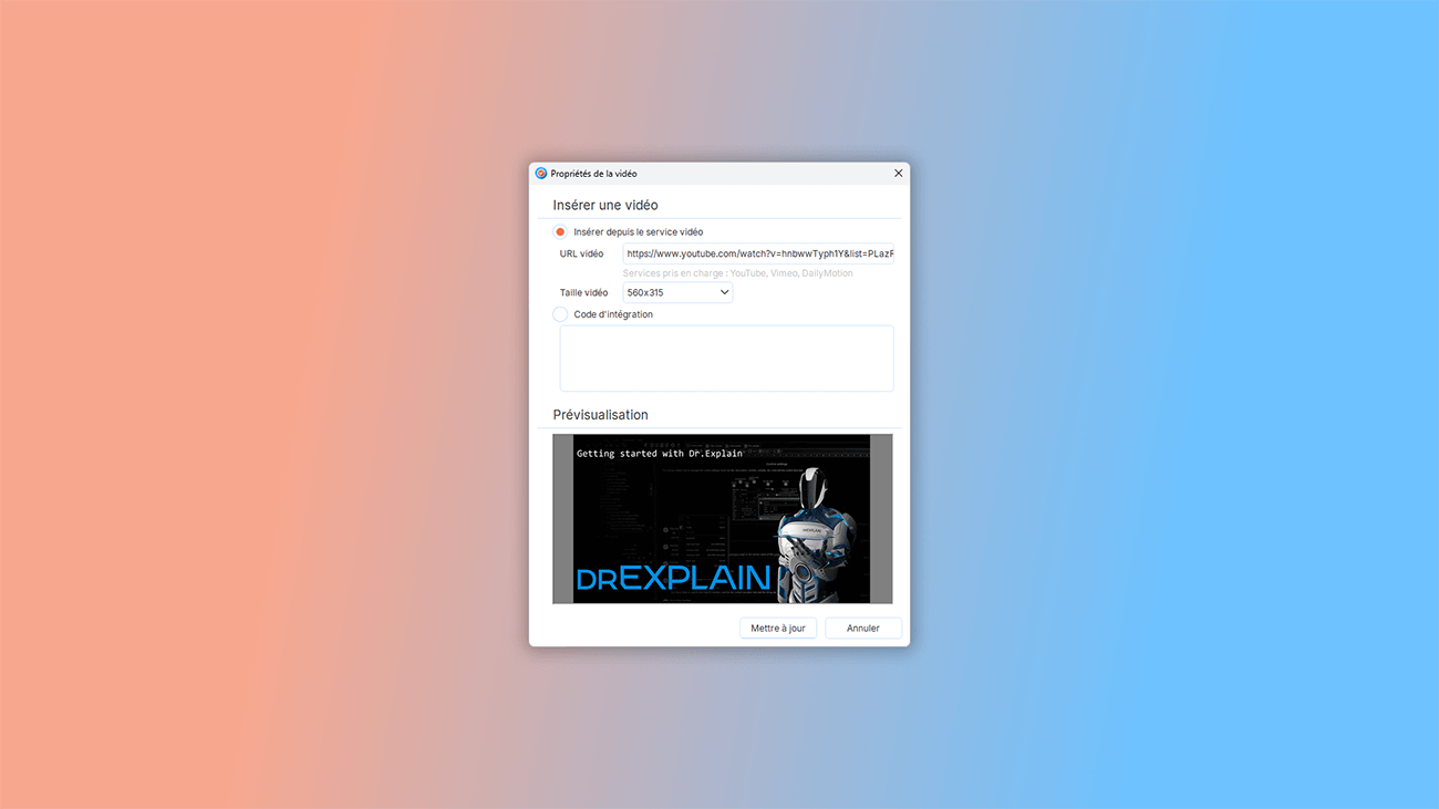 comment utiliser la vidéo dans un outil de rédaction d'aide